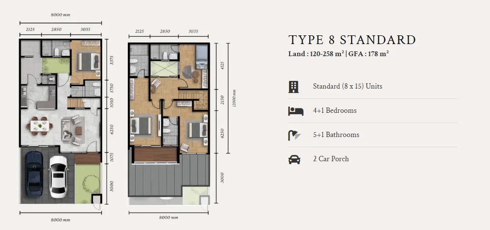 Floor plan for Type 8 Standard
